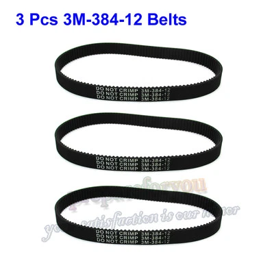 3x 3M-384-12 Transfer Drive Belts For Electric E Scooter Pulse Charger City  - Image 1 of 3