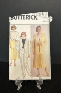 Butterick Patrón #3695 Chaqueta Falda Pantalones Top Talla Grande Sin Cortar FF 1986 - Imagen 1 de 5