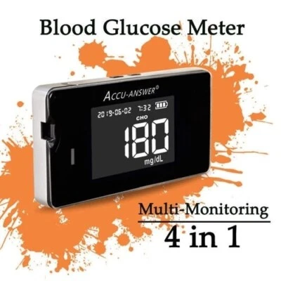 ACCU-ANSWER Multi Monitoring Meter 4 in1 Blutzucker Cholesterin Harnsäure und Hämoglobin