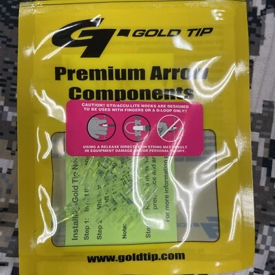 Gold Tip Premium Arrow Components .166” GTO Nock Flo-Green - Image 1 of 2