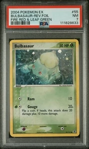 Pokemon Bulbasaur Reverse Foil 55/112 Fire Red & Leaf Green PSA 7 NM - Picture 1 of 2