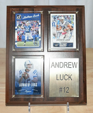 C&I Collectables NFL 8x10 Andrew Luck Indianapolis Colts 3-Card Plaque Cover