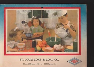 Calendario St. Louis Coke & Coal Company 1953 (NO LUGLIO E AGOSTO) - con ricette mensili - Foto 1 di 3