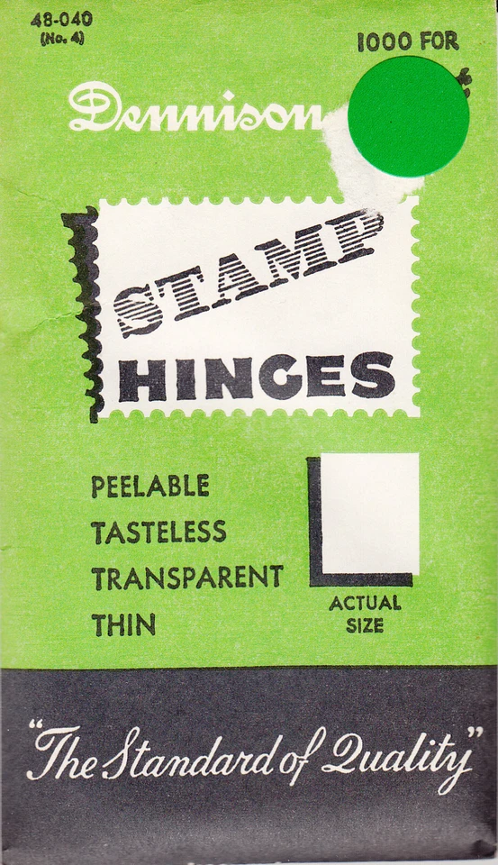 1 PACK SIN ABRIR DE LAS MEJORES BISAGRAS DE SELLO JAMÁS HECHAS 1000 DENNISON 48-040 PLANAS Foto 1 de 1