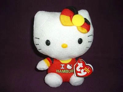 W-F-L TY Beanie Hello Kitty I love Hamburg exclusiv Deutschland MWMT