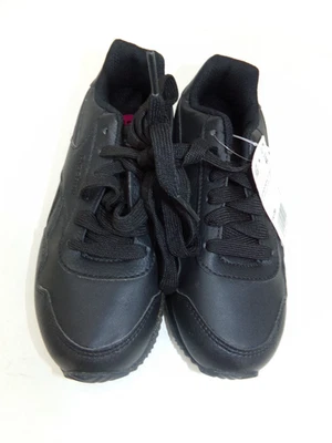 Pre-owned with Tag-Reebok Royal Classic Jog All Black Youth Trainers-Sz 13.5 - Image 1 of 4