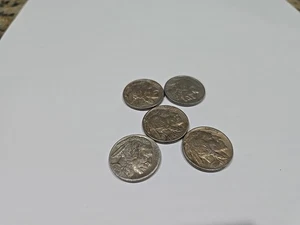 LOTTO DI 5 - 1935 5 CENTESIMI TESTA DI BUFALO INDIANO NICHEL - Foto 1 di 2