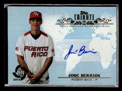 2013 Topps Tribute WBC Jose Berrios Autograph Auto Puerto Rico FX2808 - Image 1 of 2