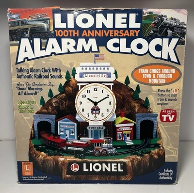 Reloj despertador tren 100 aniversario Lionel con caja Foto 1 de 4