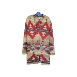 J. Jill Western Aztec Soft Four Button Cardigan Sweater 34% Wool Size XS  - Picture 1 of 7