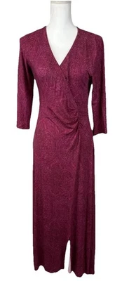 Soft Surroundings Hyannis Maxi Dress Tapestry Multi Burgundy Pink Small Boho - Image 1 of 4