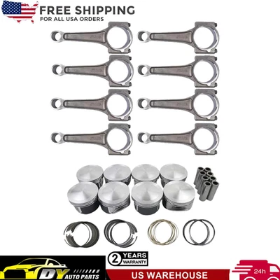 8x Connecting Rods w/ 8x Pistons Set For 2003-2008 RAM Dodge Chrysler Jeep 5.7L - Image 1 of 4