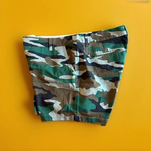 J. Crew klassische Chino Shorts Damen grün Tarnmuster 5" Baumwolle Größe 12 NEU - Bild 1 von 10