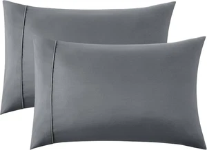Bedsure Queen Pillow Cases Set of (20" x 30"), 01 - Dark Grey - Picture 1 of 6