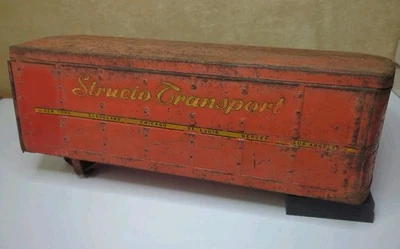 Semirremolque Strutco Transport #700 de colección solo juguetes de acero prensado años 50 Foto 1 de 4