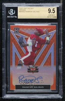2020 Leaf Valiant Orange Prismatic /75 Raimfer Salinas BGS 9.5 GEM MINT Auto - Image 1 of 2