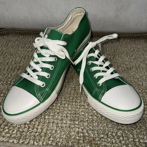 Rare Heineken Beer Green Converse Style Canvas Low Tops Men’s Size 11.5 / W 13.5 - Picture 1 of 7