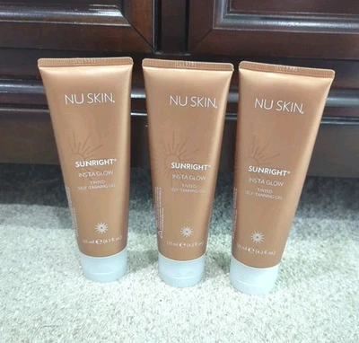 Paquete de 3 geles autobronceadores Nuskin Sunright INSTA GLOW 4,2 fl. oz NUEVO SELLADO 26/07 Foto 1 de 4