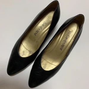 Women 6.5US Yves Saint Laurent Black Pumps Heel 5cm Luxury Classic Paris Design - Picture 1 of 10