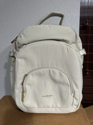 Isaac Mizrahi Cream TikTok Backpack -Holds Stanley Cup Outside Pocket - NEW! - Image 1 of 4