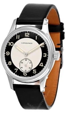 Longines Heritage Classic Automatic 38.5mm Tuxedo Men's Watch L2.330.4.93.0 - Image 1 of 4