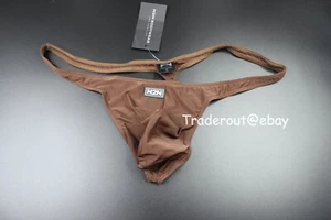 N2N Bodywear Men brown Hero X sheer thong G-string underwear Size M L XL - Picture 1 of 12
