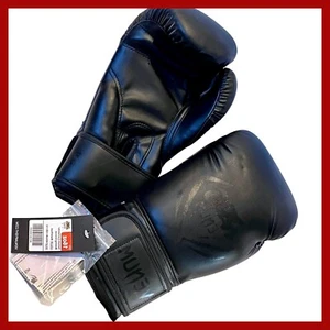 NEW Venum Contender Boxing Gloves Black 16 oz Training Sparring Punching - Picture 1 of 5
