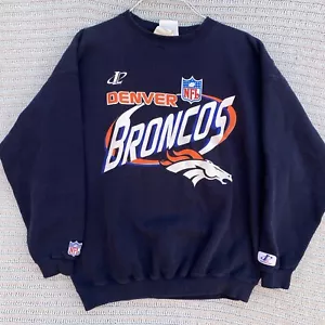 VINTAGE Denver Broncos Sweatshirt Adult Large Logo Athletic Mens L NFL Sweater - Picture 1 of 8