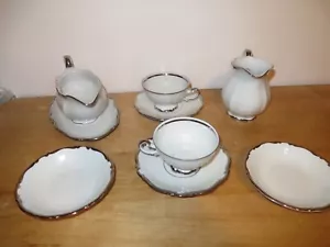 8er Set Vintage Mitterteich Bavaria Platinum Princess 4382 - Bild 1 von 13