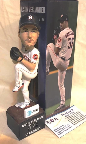 2018 HOUSTON ASTROS JUSTIN VERLANDER "STRIKEOUT K-COUNTER" SGA BOBBLEHEAD ~ NIB Cover