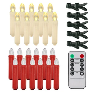 LED Christbaumkerzen Kabellos Kerzen Weihnachtskerzen mit Fernbedienung Batterie - Bild 1 von 26
