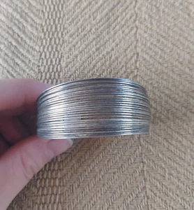 Sterling Silver mulitstrand cuff bracelet - Picture 1 of 6