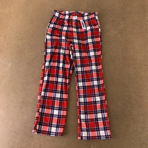 Old Navy Girls Size Small (6-7) Colorful Red Plaid Fleece Lounge Pants NWT - Picture 1 of 3