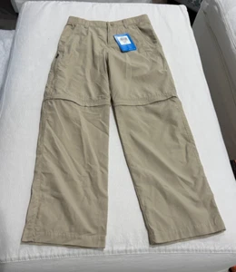 New Columbia youth size M omni-shade convertible solid beige nylon pants - Picture 1 of 2