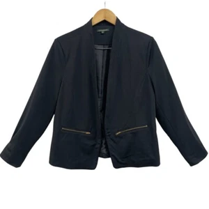 For Cynthia Black Open Front Zipper Accent Blazer Jacket Petite XL - Picture 1 of 11