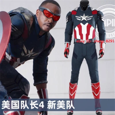 Nuevo Capitán América 4 Halloween Disfraz Conjunto Juegos con disfraces Mono Conjunto Completo Uniforme Foto 1 de 4