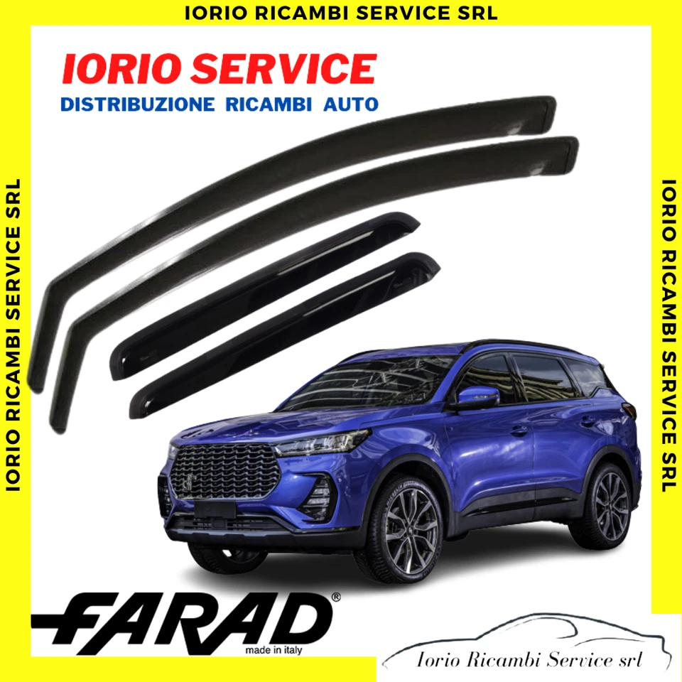 KIT SET 4 DEFLETTORI ARIA ANT+POST per DR6.0 2022 5 PORTE FARAD fumè ANTITURBO