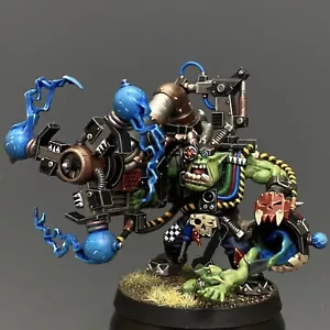 Big Mek with Shokk Attack Gun Ork Warhammer 40K Painted Collectible Models GW - Picture 1 of 6