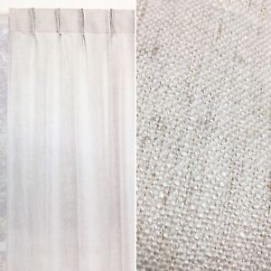 2 Ralph Lauren Belgian Linen Pinch Pleat Panels Window Curtains 30x96 Natural