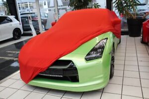 Vollgarage Car-Cover Schutzdecke Indoor Rot mit Spiegeltaschen für Nissan GTR