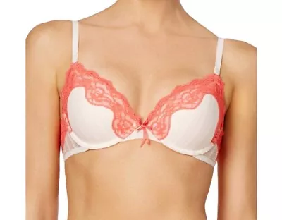 Heidi by Heidi Klum Fit Mesh Lace Custom Lift Bra, Peony/Pink, 32C - Image 1 of 2