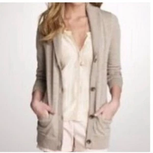 J. Crew Womens Rumpled French Terry Button Cardigan Preppy Coastal Grandma Sz S - Picture 1 of 10