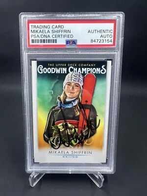 Mikaela Shiffrin Signed 2021 Upper Deck Goodwin Champions IP Auto PSA/DNA Skiing - Image 1 of 2