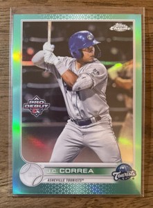 J.C. CORREA | 2022 Topps Pro Debut Chrome Prospect Aqua Refractor # /75 Tourists