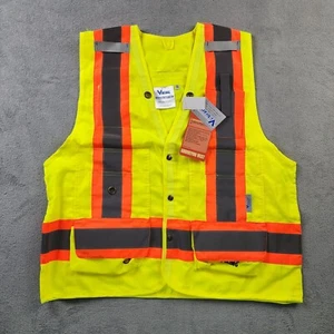 Viking Surveyor Safety Vest Mens 2XL Green Orange Reflective Class2 TypeR Jacket - Picture 1 of 24