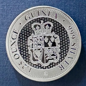 2021 Guinea St. Helena .999 Silber Rosenkrone 1,25 Unze Silber - Bild 1 von 2