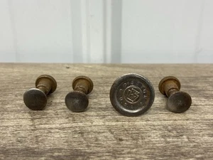 Disston USA Bolt Screw Hand Saw Medallion & 3 Screw Bolts - Picture 1 of 8