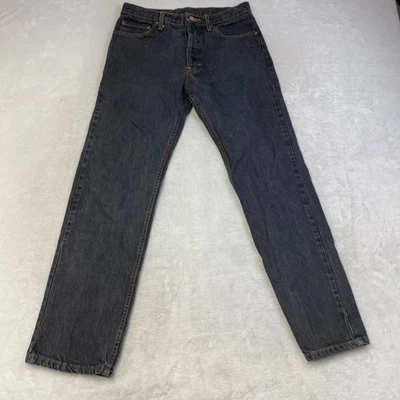 Levi's 501 Jeans Mens 33x32 (31x30.5) Black Denim Cotton USA Made Classic Fit - Image 1 of 4