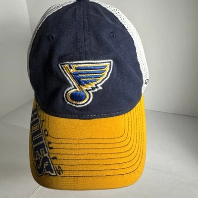 Reebok Center Ice NHL St. Louis Blues Mesh Back Trucker Dad Hat/Cap Sz S/M - Image 1 of 4