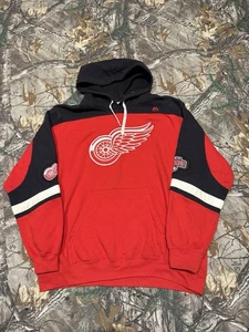 Majestic NHL Red Wings genäht Hockey Hoodie Pullover Sweatshirt Herren Large  - Bild 1 von 4